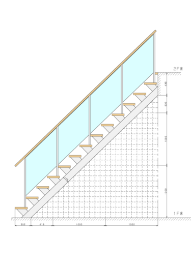 オープンステアの寸法